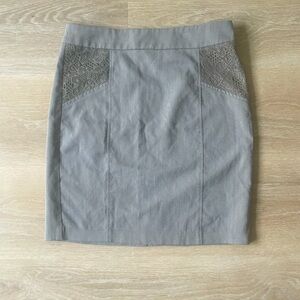 Taupe Office Pencil Skirt